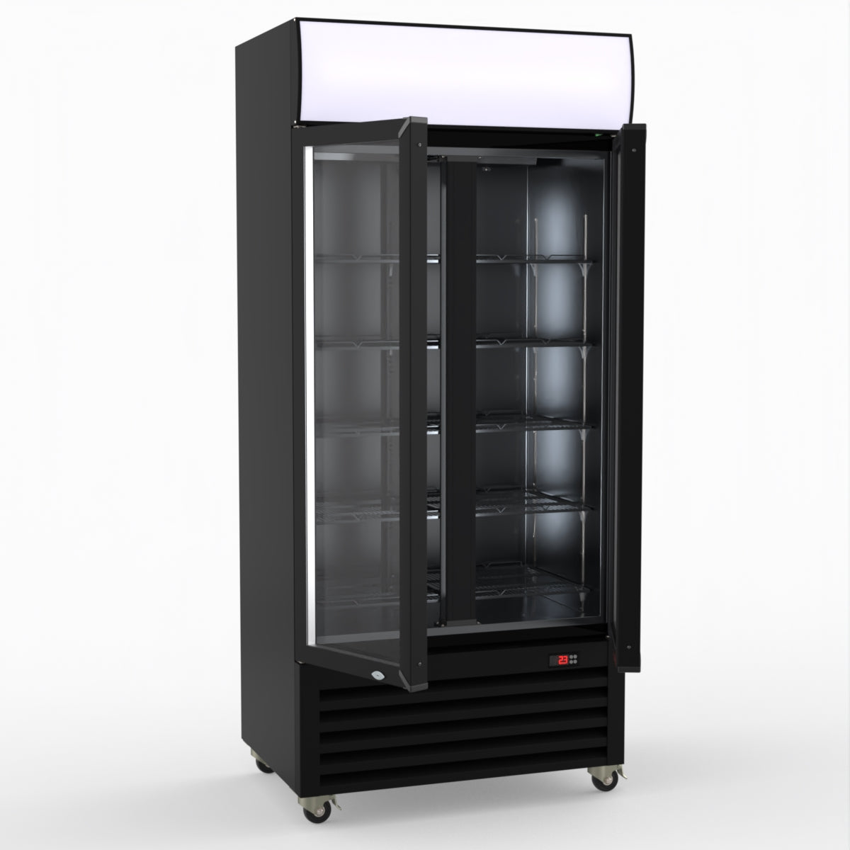 Thermaster Double Glass Door Colourbond Upright Drink Fridge LG-580BP