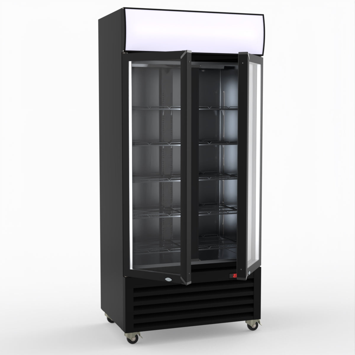 Thermaster Double Glass Door Colourbond Upright Drink Fridge LG-580BP