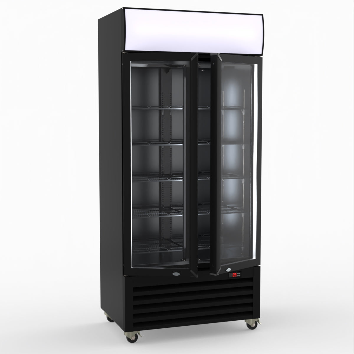 Thermaster Double Glass Door Colourbond Upright Drink Fridge LG-580BP