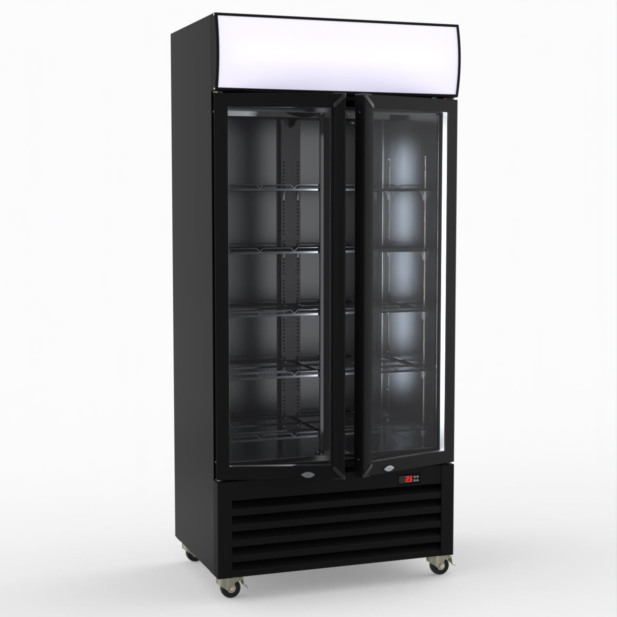 Thermaster Double Glass Door Colourbond Upright Drink Fridge LG-580BP