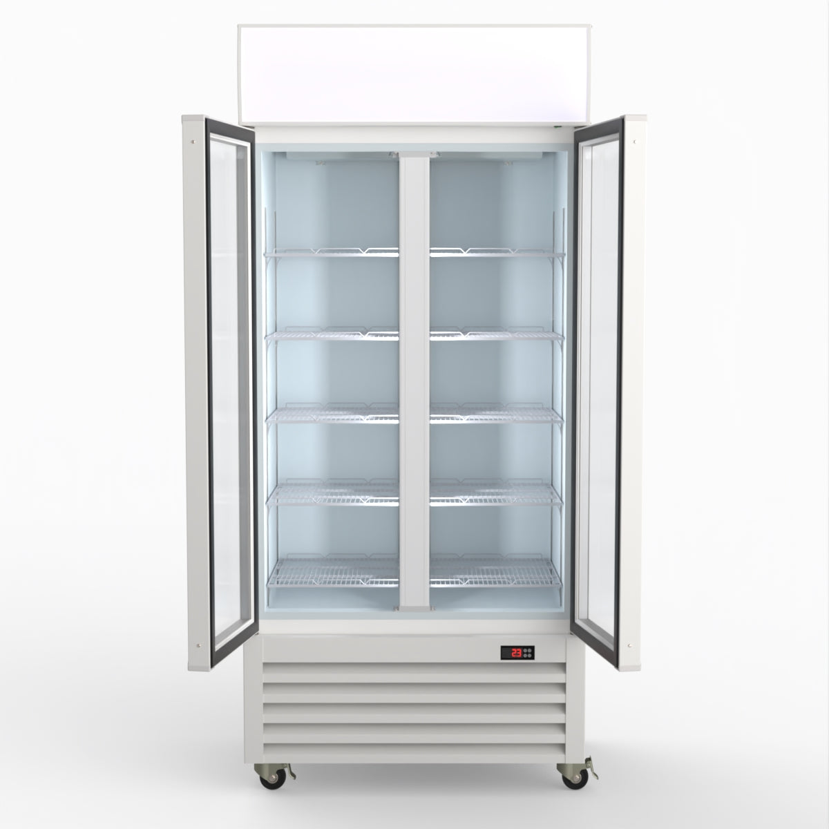 Thermaster 580L Double Glass Door Colourbond Upright Drink Fridge LG-580P