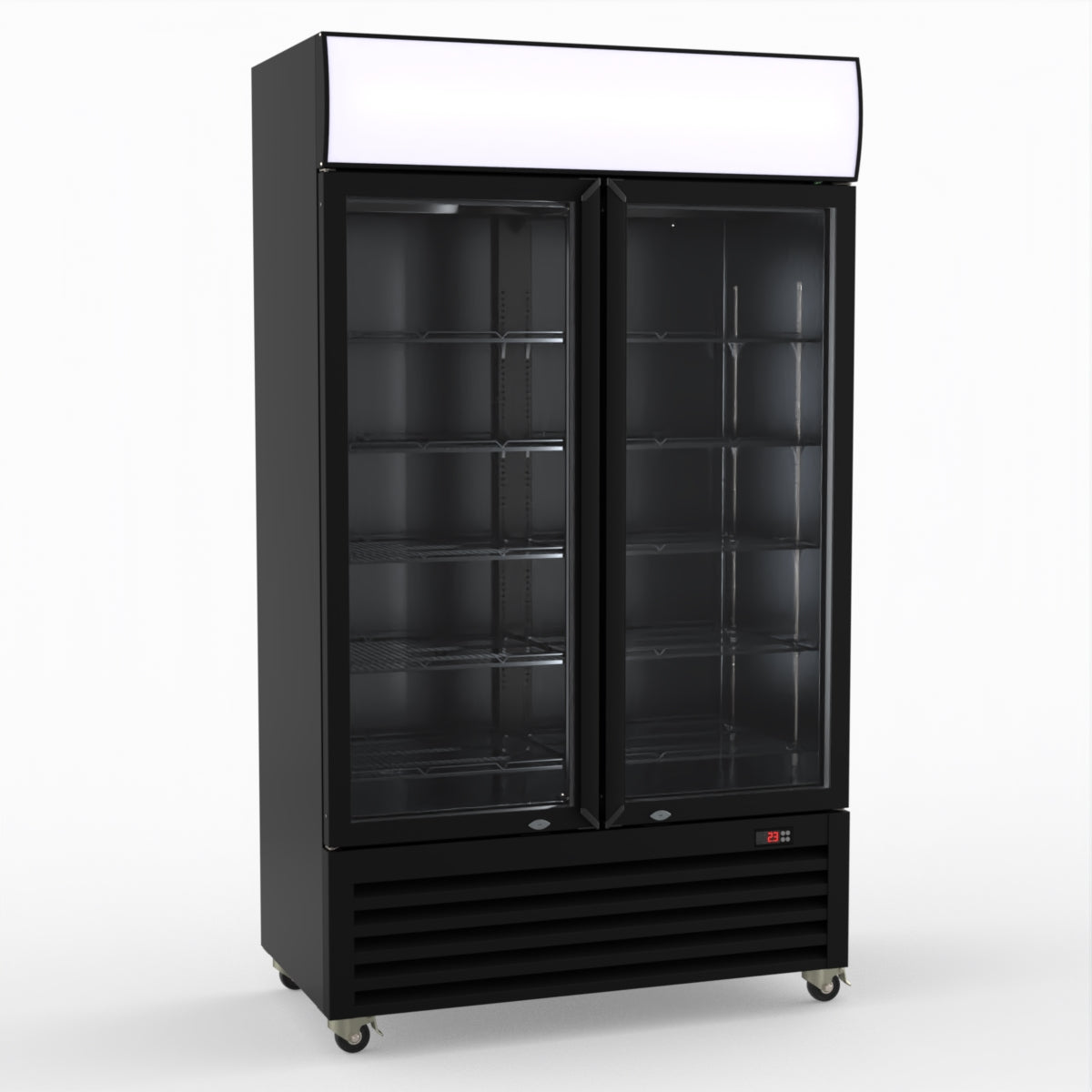 Thermaster Two Glass Door Colourbond Upright Drink Fridge LG-730BP