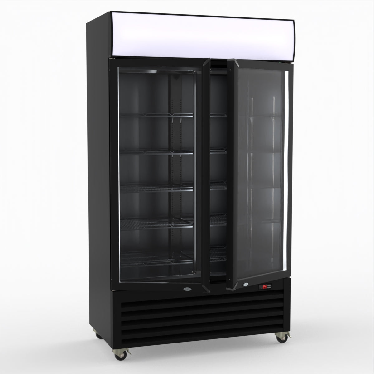 Thermaster Two Glass Door Colourbond Upright Drink Fridge LG-730BP