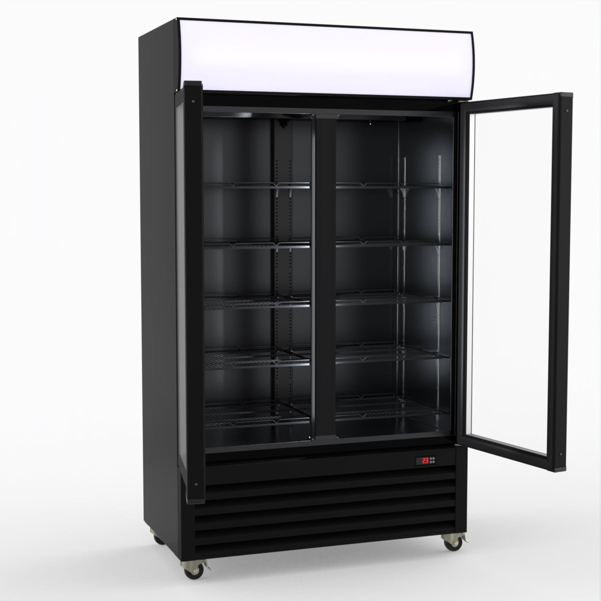 Thermaster Two Glass Door Colourbond Upright Drink Fridge LG-730BP