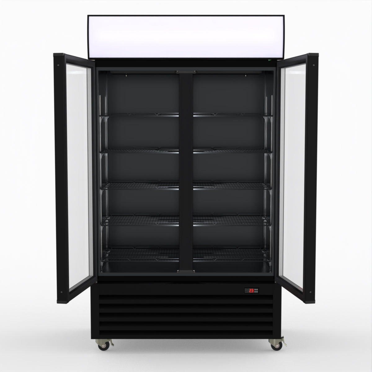 Thermaster Two Glass Door Colourbond Upright Drink Fridge LG-730BP