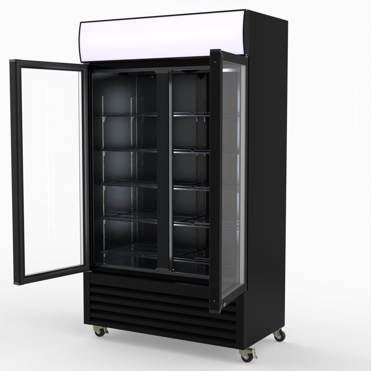 Thermaster Two Glass Door Colourbond Upright Drink Fridge LG-730BP