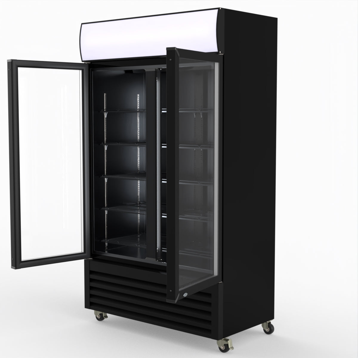 Thermaster Two Glass Door Colourbond Upright Drink Fridge LG-730BP