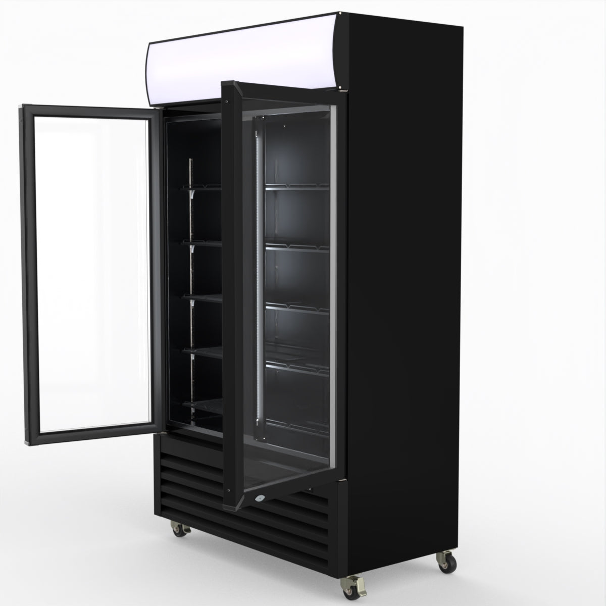 Thermaster Two Glass Door Colourbond Upright Drink Fridge LG-730BP