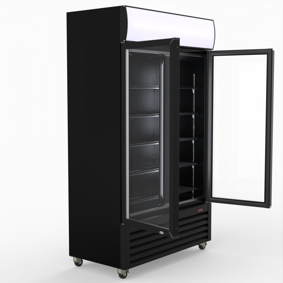 Thermaster Two Glass Door Colourbond Upright Drink Fridge LG-730BP