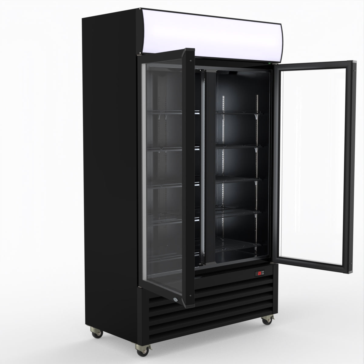 Thermaster Two Glass Door Colourbond Upright Drink Fridge LG-730BP