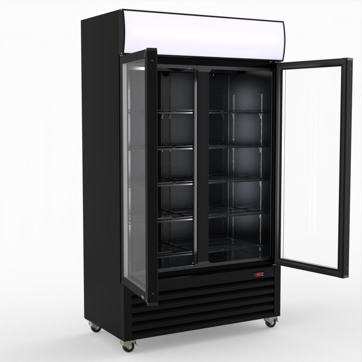 Thermaster Two Glass Door Colourbond Upright Drink Fridge LG-730BP