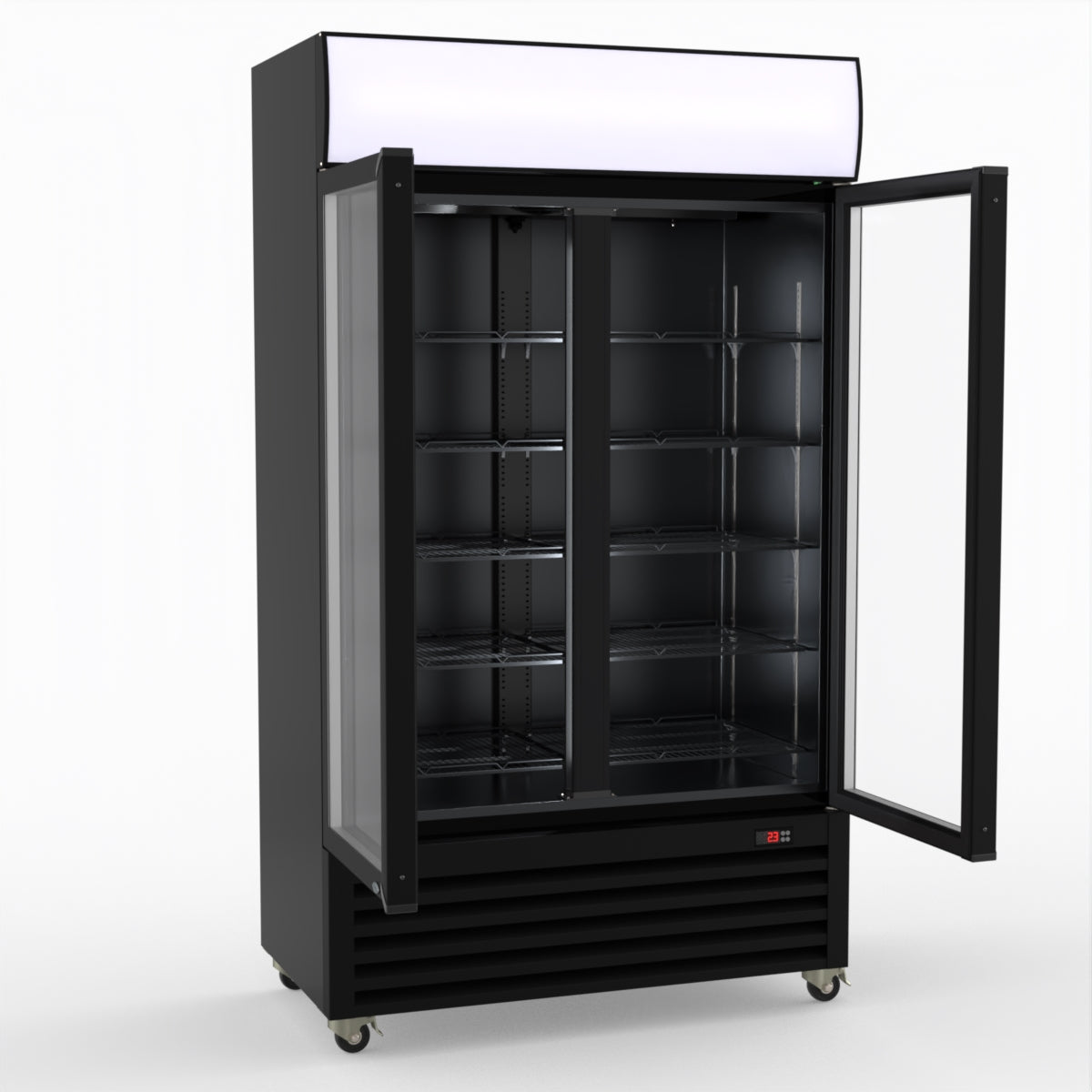 Thermaster Two Glass Door Colourbond Upright Drink Fridge LG-730BP