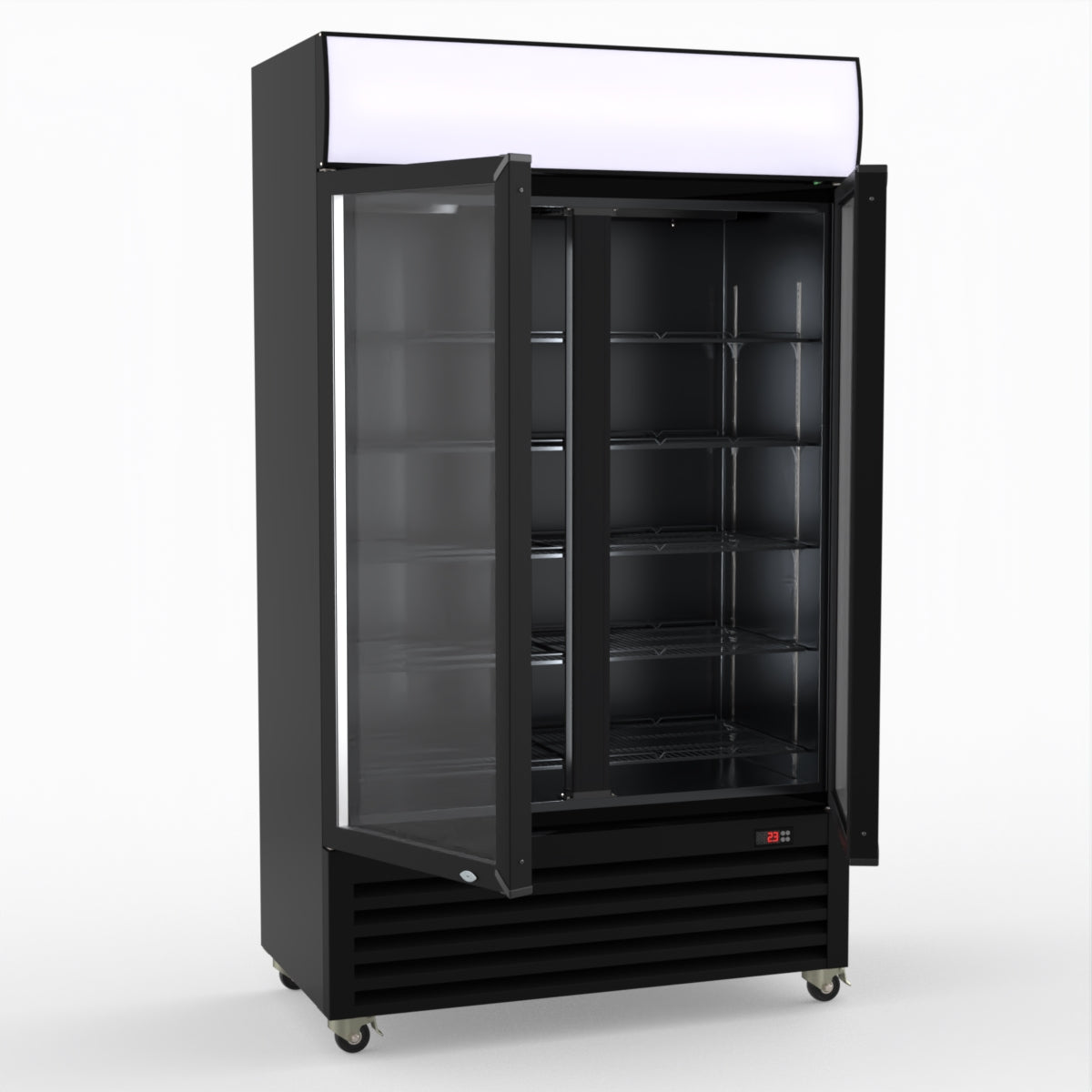 Thermaster Two Glass Door Colourbond Upright Drink Fridge LG-730BP