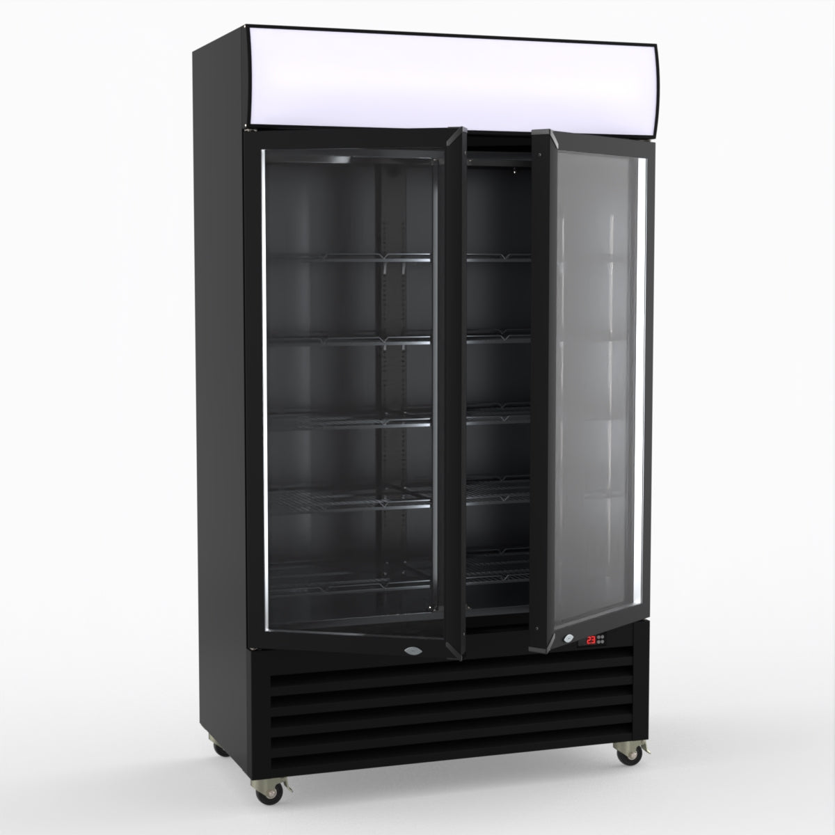 Thermaster Two Glass Door Colourbond Upright Drink Fridge LG-730BP