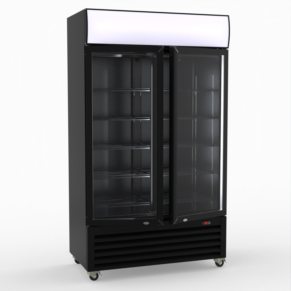 Thermaster Two Glass Door Colourbond Upright Drink Fridge LG-730BP