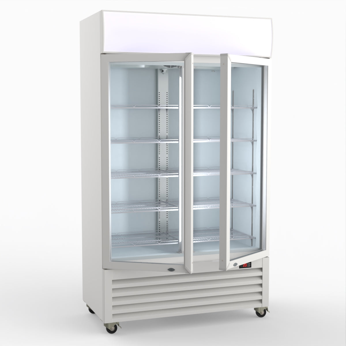 CLEARANCE - Thermaster 730L Two Glass Door Colourbond Upright Drink Fridge LG-730P