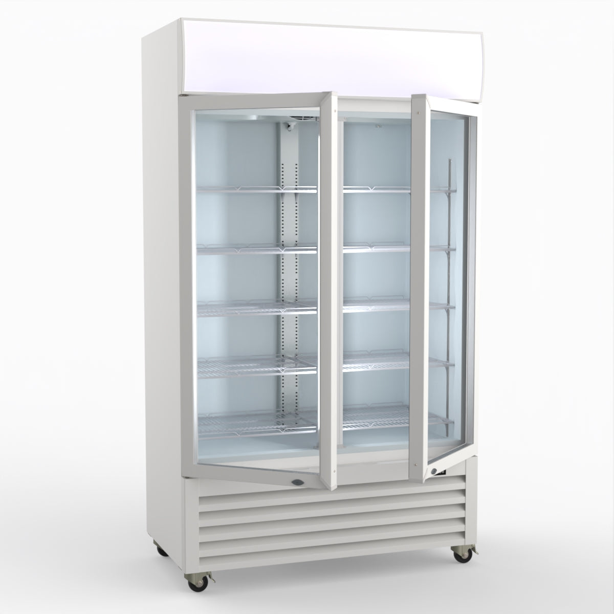 CLEARANCE - Thermaster 730L Two Glass Door Colourbond Upright Drink Fridge LG-730P