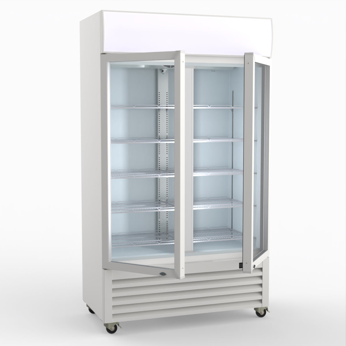 CLEARANCE - Thermaster 730L Two Glass Door Colourbond Upright Drink Fridge LG-730P