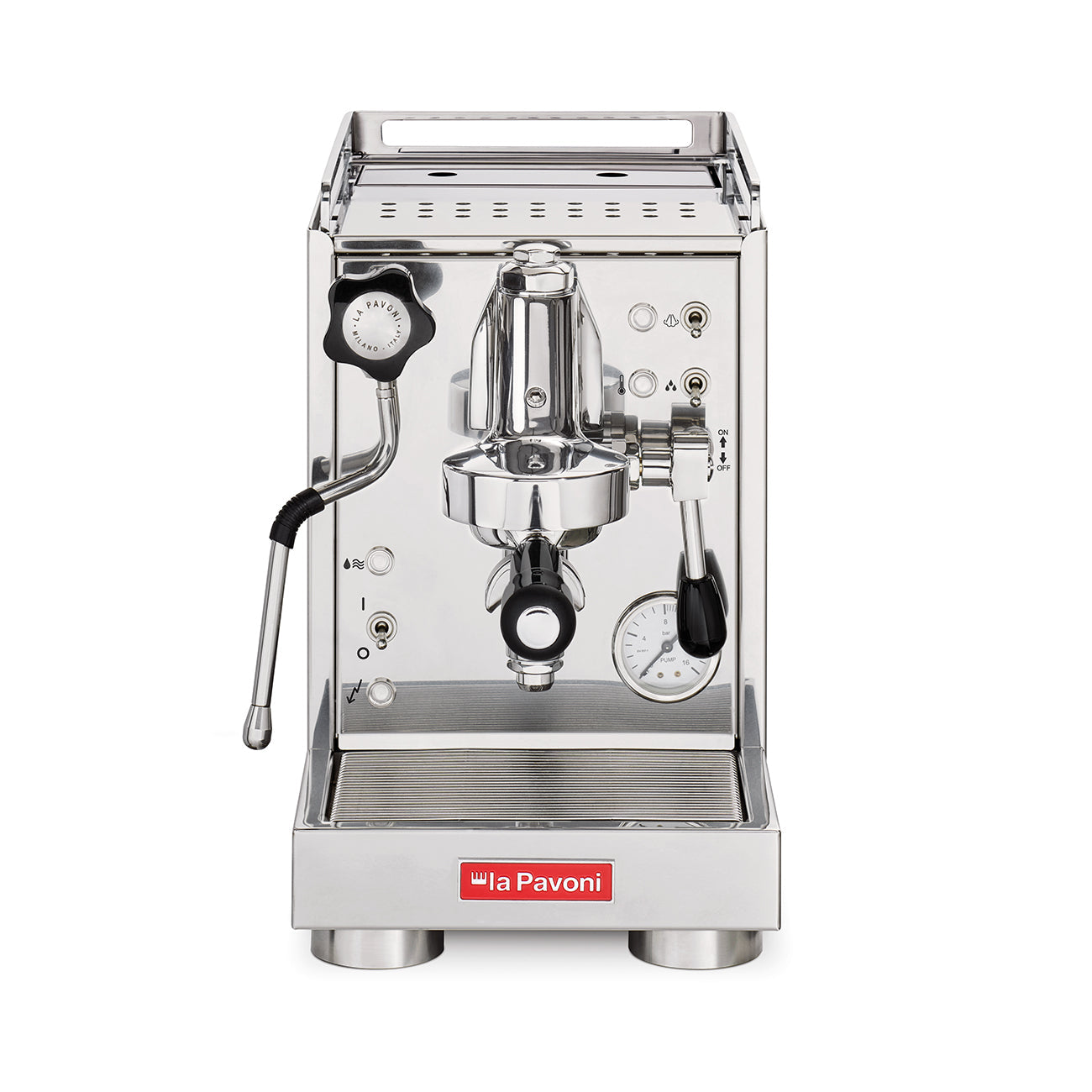 La Pavoni Mini Cellini Single Boiler Espresso Machine - Black or Stainless Steel