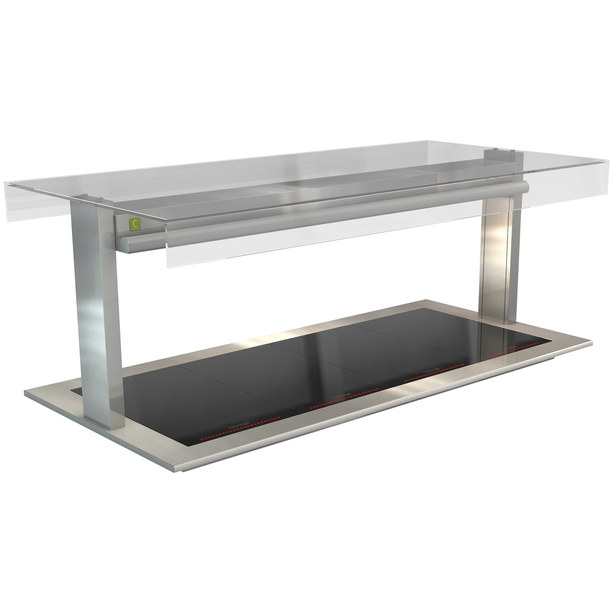 Cossiga Ceramic Hotplate Flat Top Sneeze Guard Glass 2165mmW - LSCM6 - FT