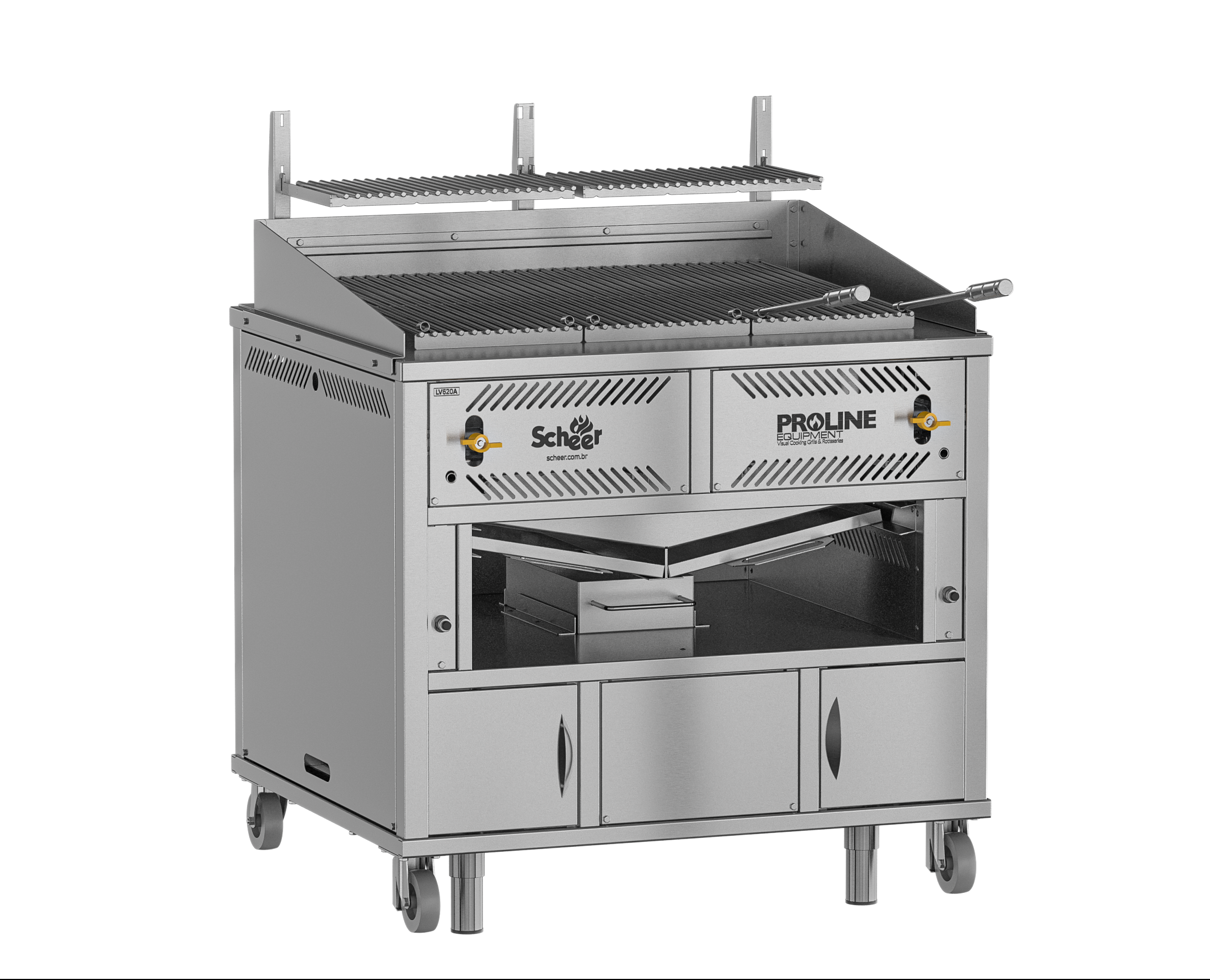 Scheer Gas Lava Rock Parilla Grill - 1000mm Width - LV620A-1000