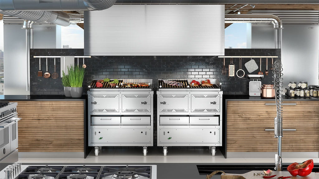 Scheer Gas Lava Rock Parilla Grill - 1200mm Width - LV620A-1200