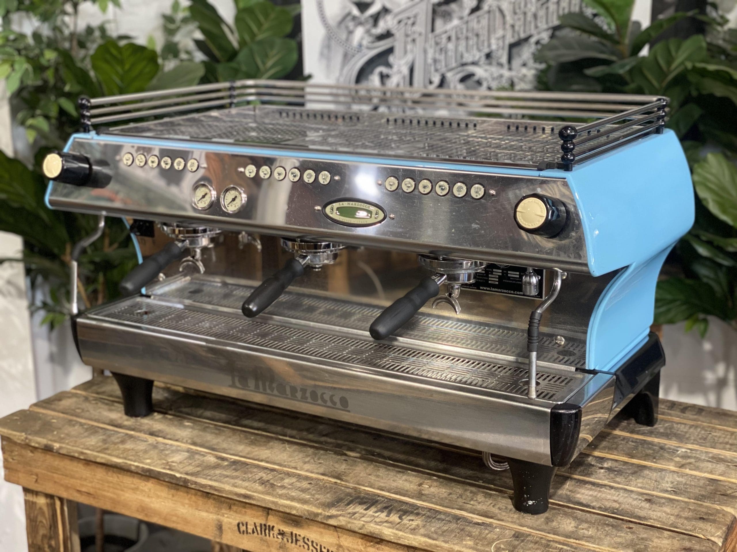 La Marzocco FB80 Baby - 3 Group Commercial Espresso Machine - Blue
