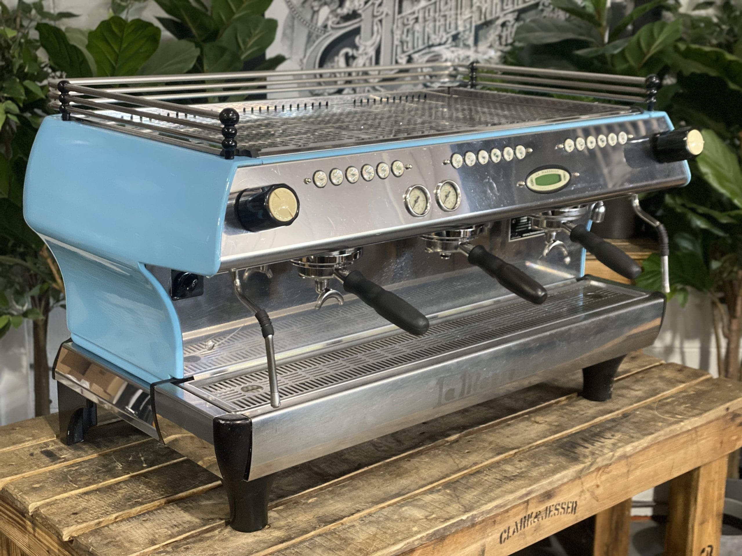 La Marzocco FB80 Baby - 3 Group Commercial Espresso Machine - Blue