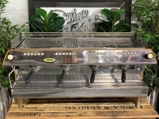 La Marzocco FB80 Yellow - 4 Group Commercial Espresso Machine - Stainless