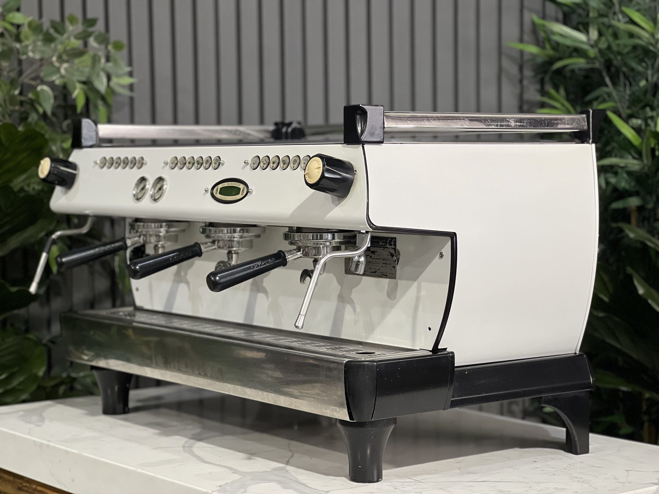 La Marzocco GB5 High Feet Full - 3 Group Commercial Espresso Machine - White