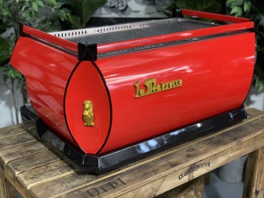 La Marzocco GB5 Red & Handles - 3 Group Commercial Espresso Machine - Red