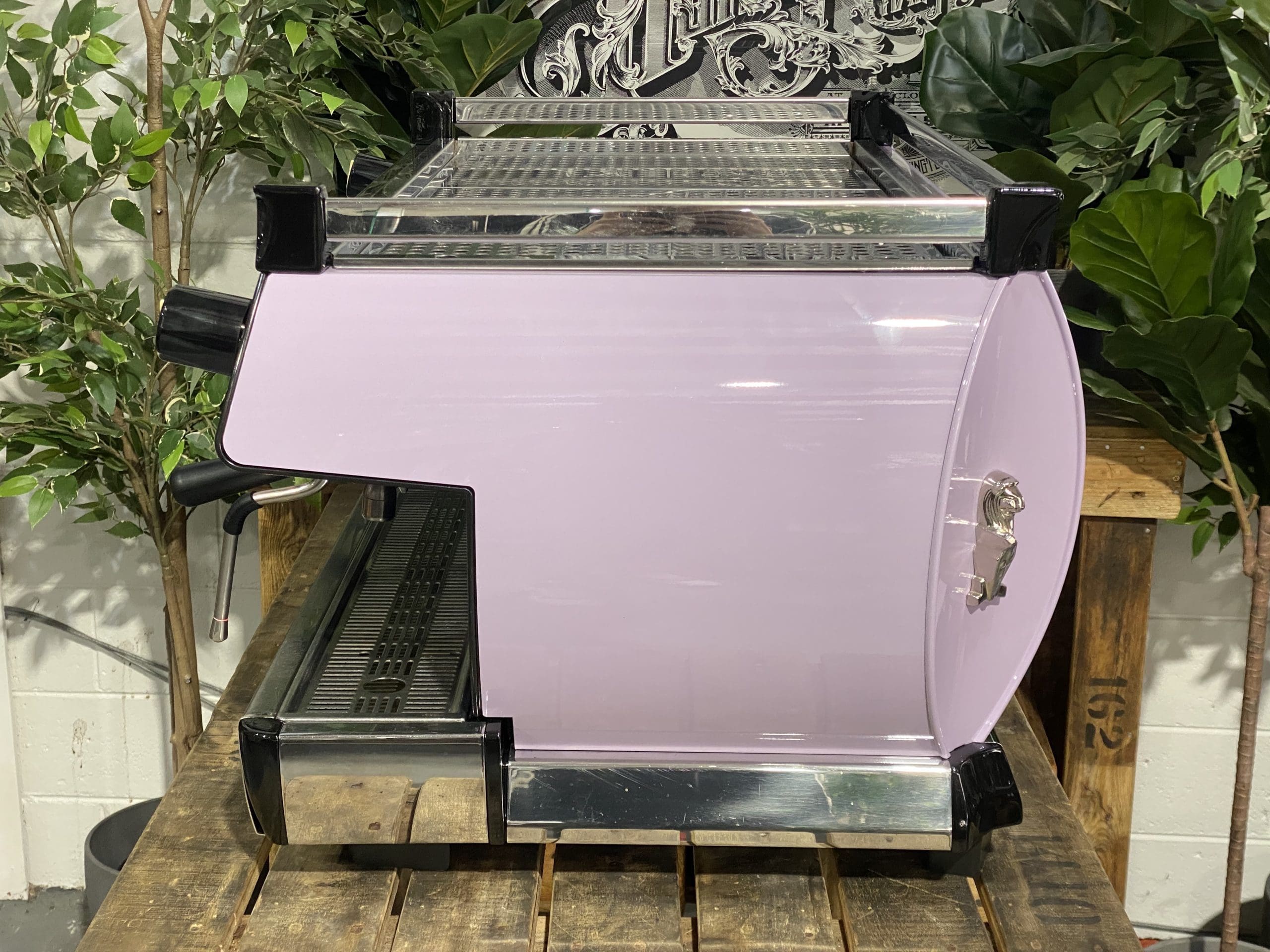 La Marzocco GB5 Violet & Splashback - 3 Group Commercial Espresso Machine - Black