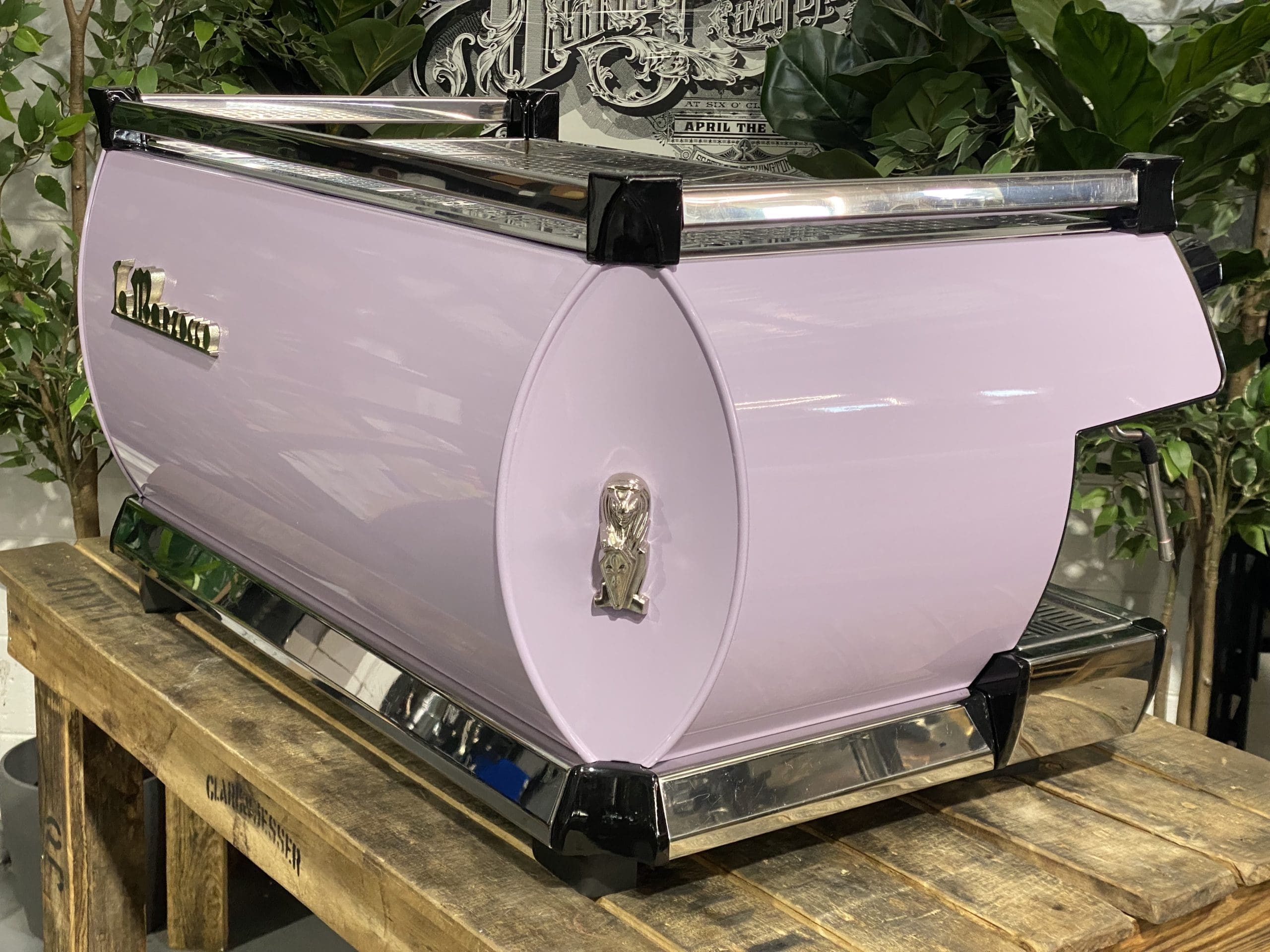 La Marzocco GB5 Violet & Splashback - 3 Group Commercial Espresso Machine - Black