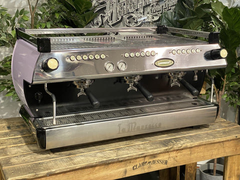 La Marzocco GB5 Violet & Splashback - 3 Group Commercial Espresso Machine - Black
