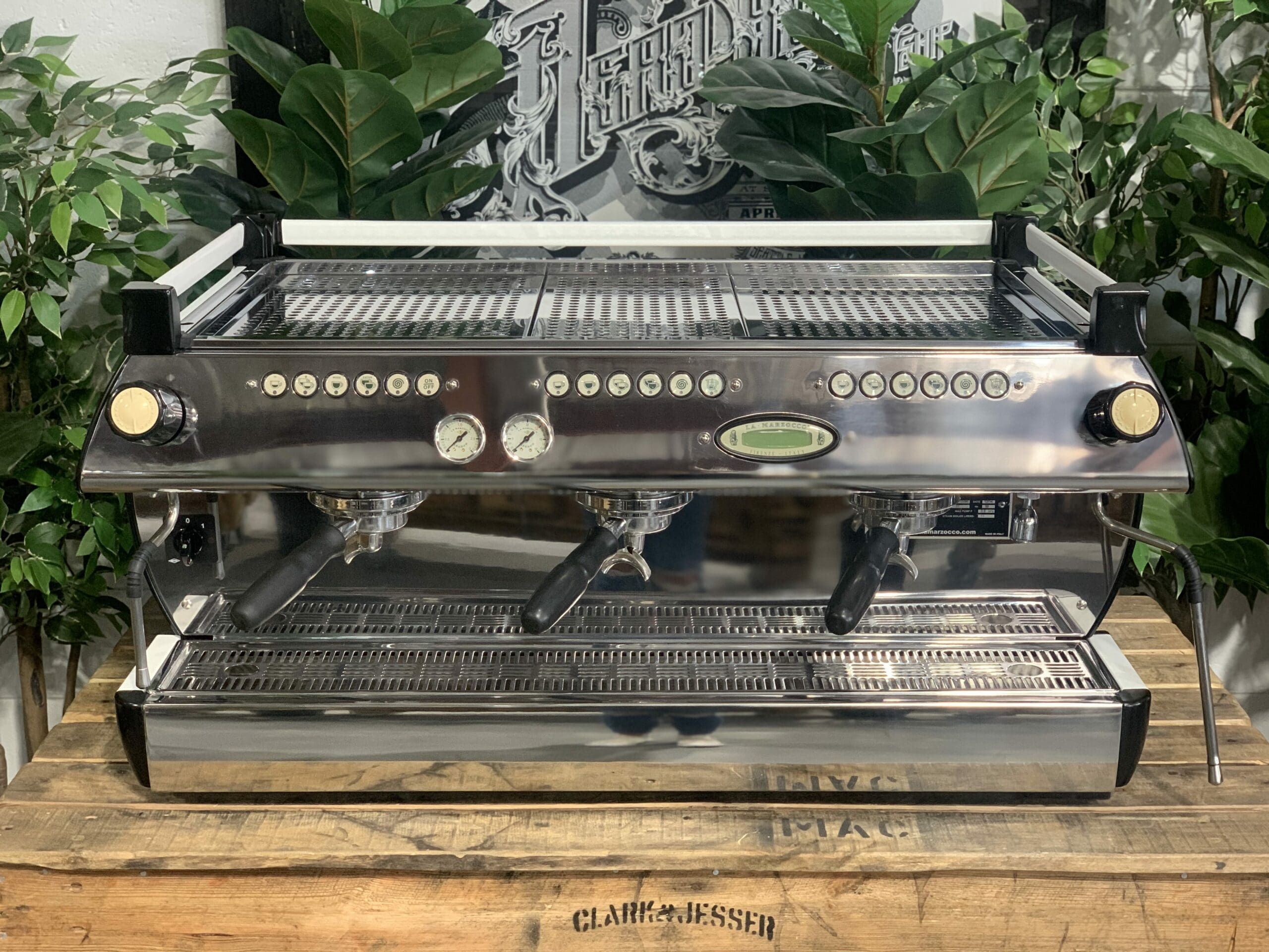 La Marzocco GB5 White - 3 Group Commercial Espresso Machine - Black