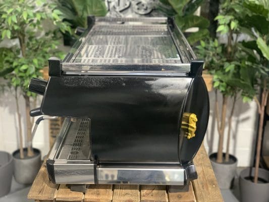 La Marzocco GB5 4 Group Matte Black w. Gold Accents