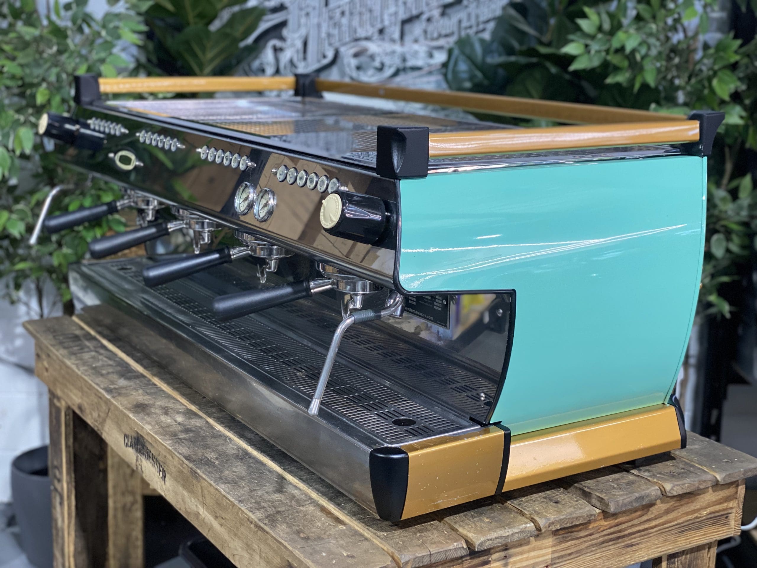 La Marzocco GB5 4 Group Green & Gold