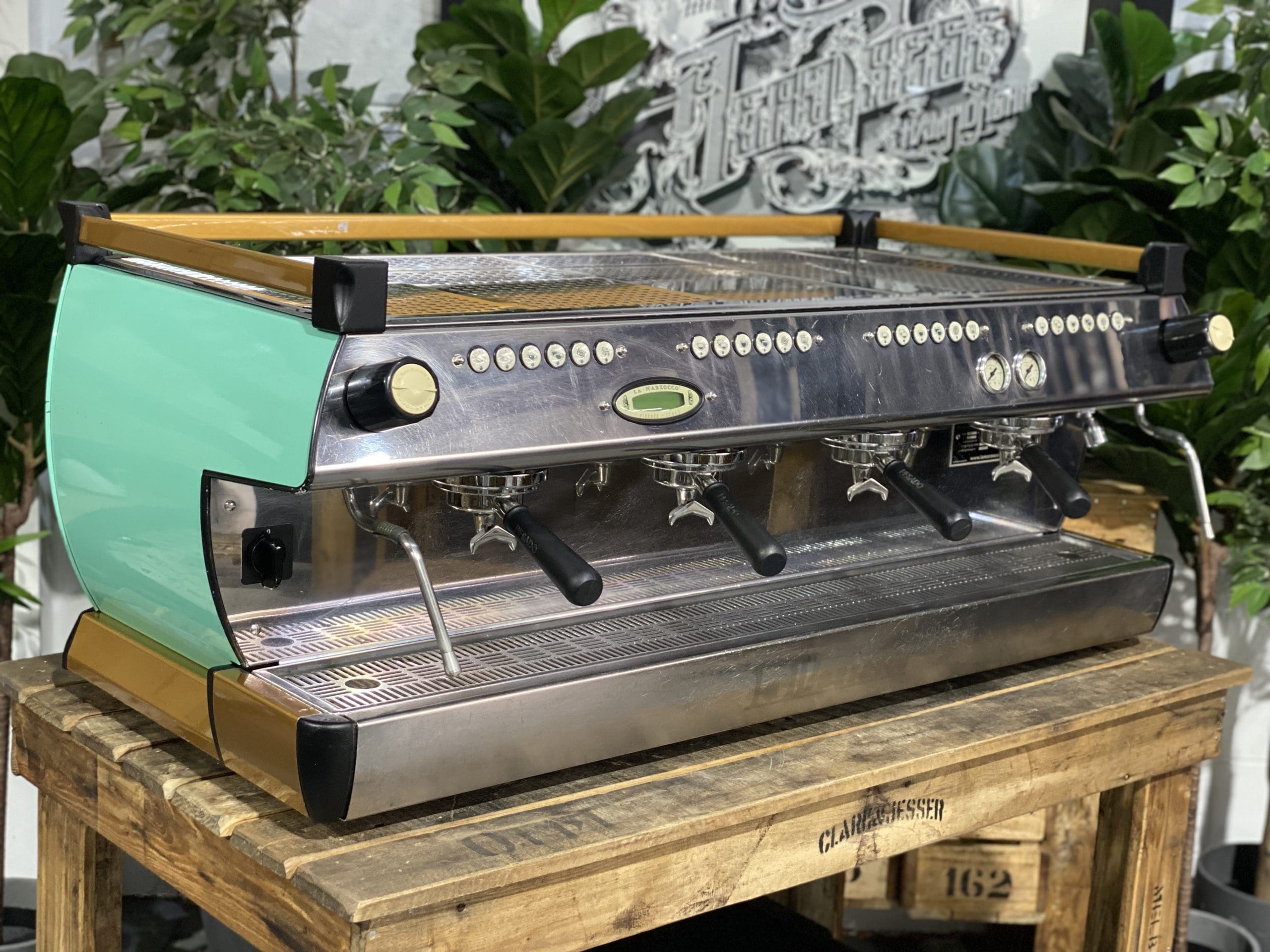 La Marzocco GB5 4 Group Green & Gold