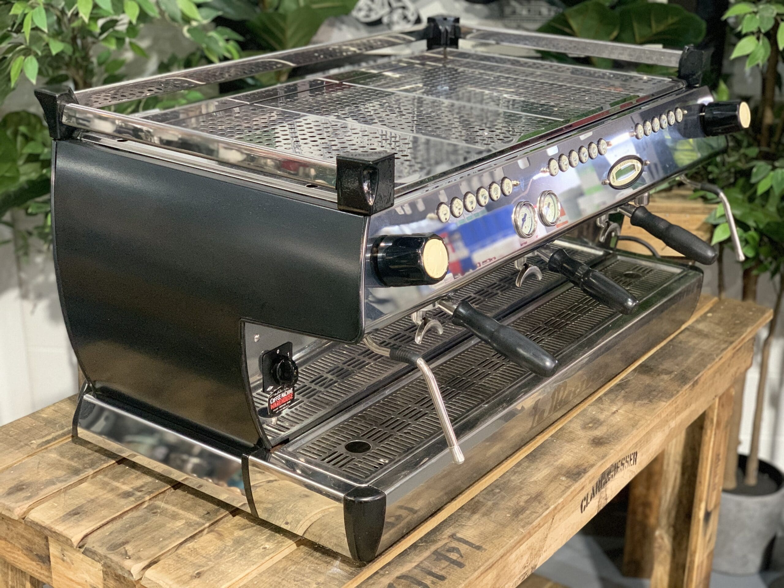 La Marzocco GB5 Black - 3 Group Commercial Espresso Machine - Gold