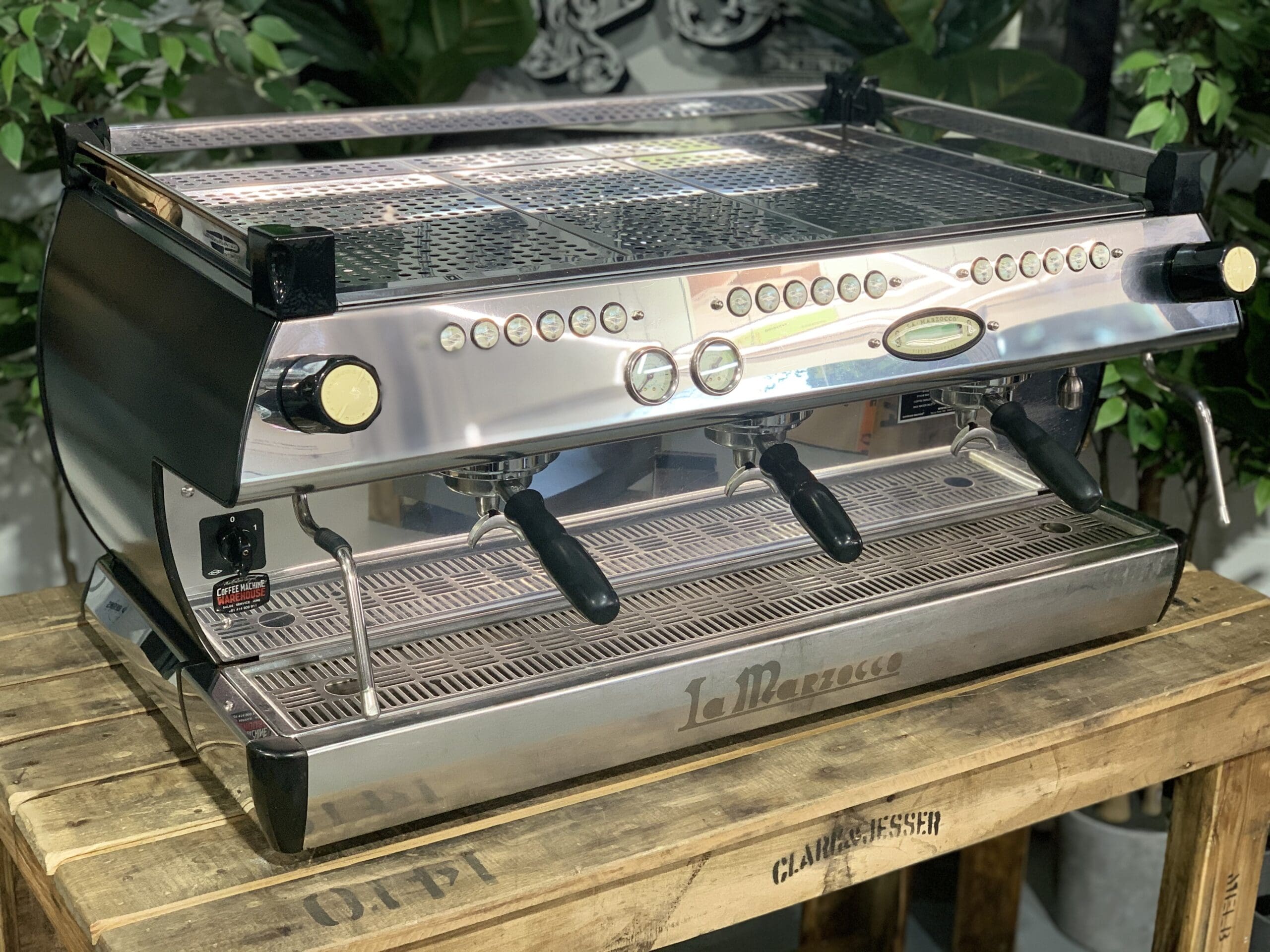 La Marzocco GB5 Black - 3 Group Commercial Espresso Machine - Gold