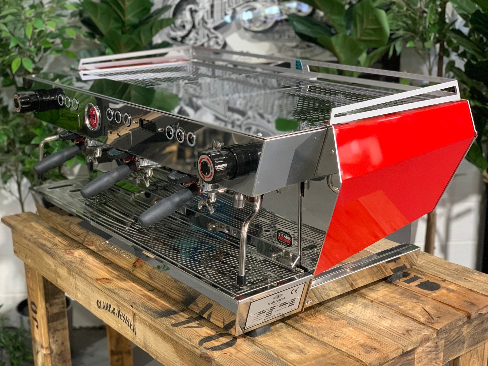 La Marzocco KB90 Red - 3 Group Commercial Espresso Machine - Stainless