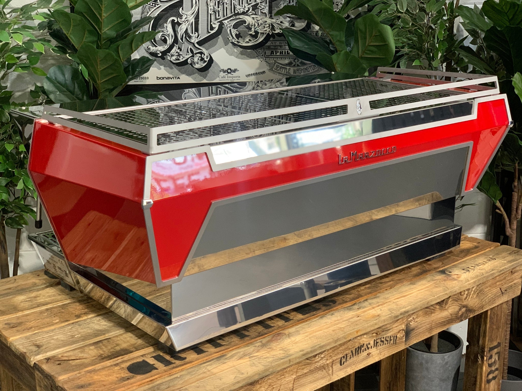 La Marzocco KB90 Red - 3 Group Commercial Espresso Machine - Stainless