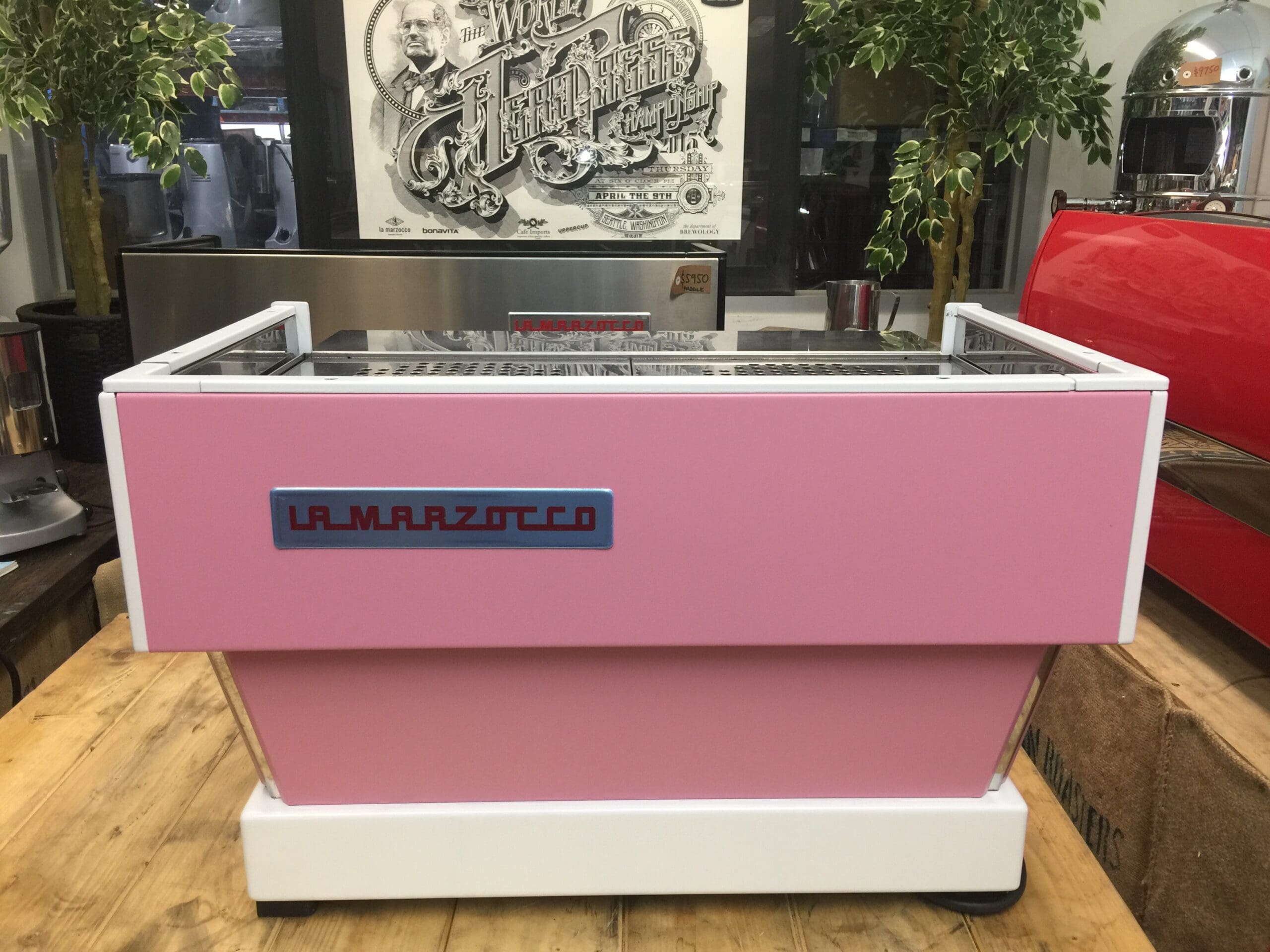 La Marzocco Linea Classic Gin - 2 Group Commercial Espresso Machine - Pink