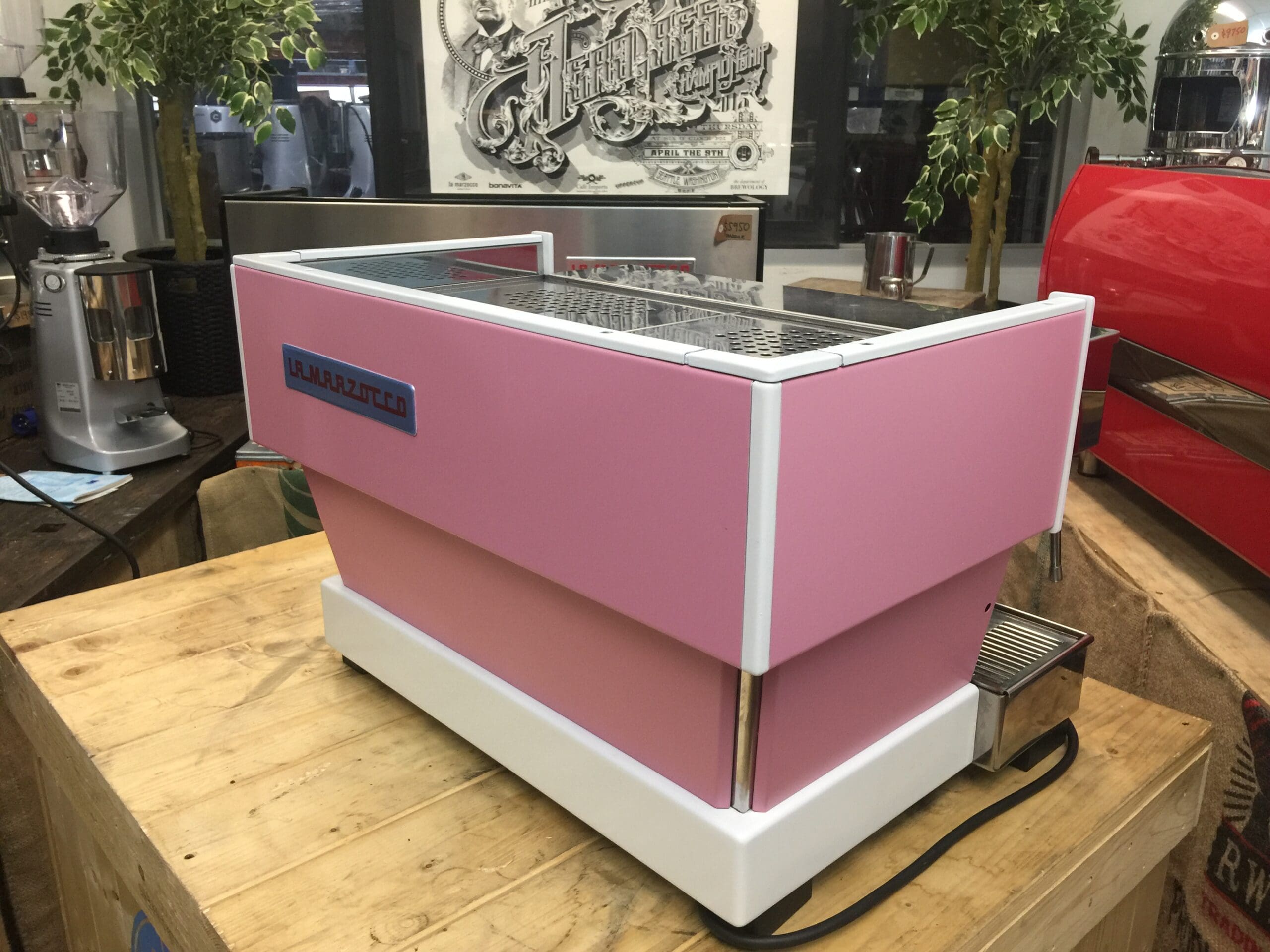 La Marzocco Linea Classic Gin - 2 Group Commercial Espresso Machine - Pink