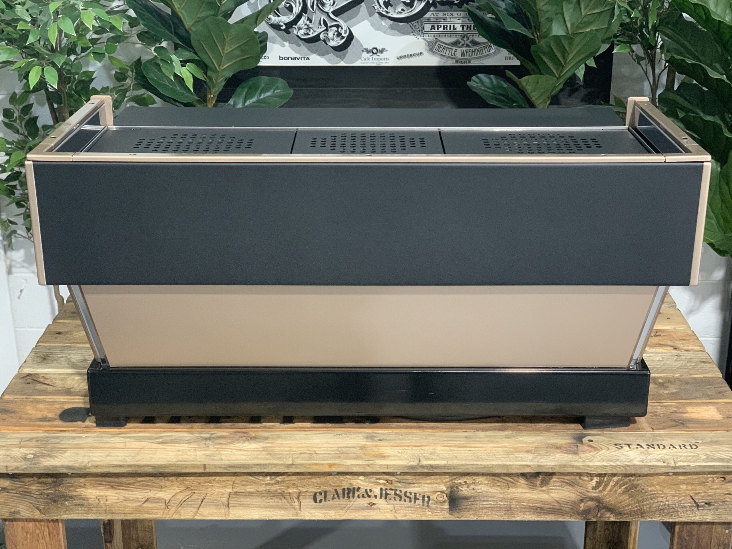 La Marzocco Linea Classic Black & Rose - 3 Group Commercial Espresso Machine - Gold