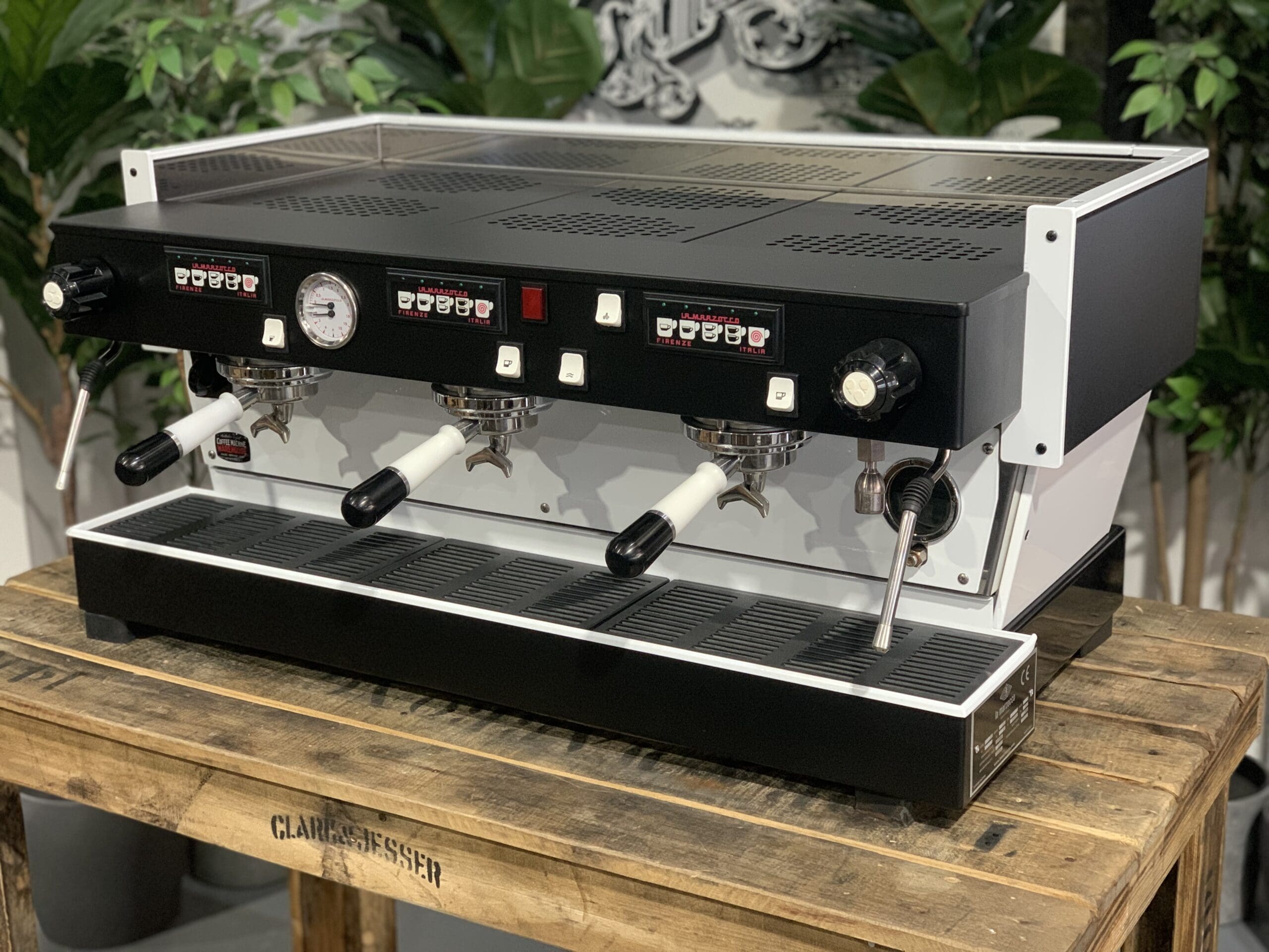 La Marzocco Linea Classic White - 3 Group Commercial Espresso Machine - Black