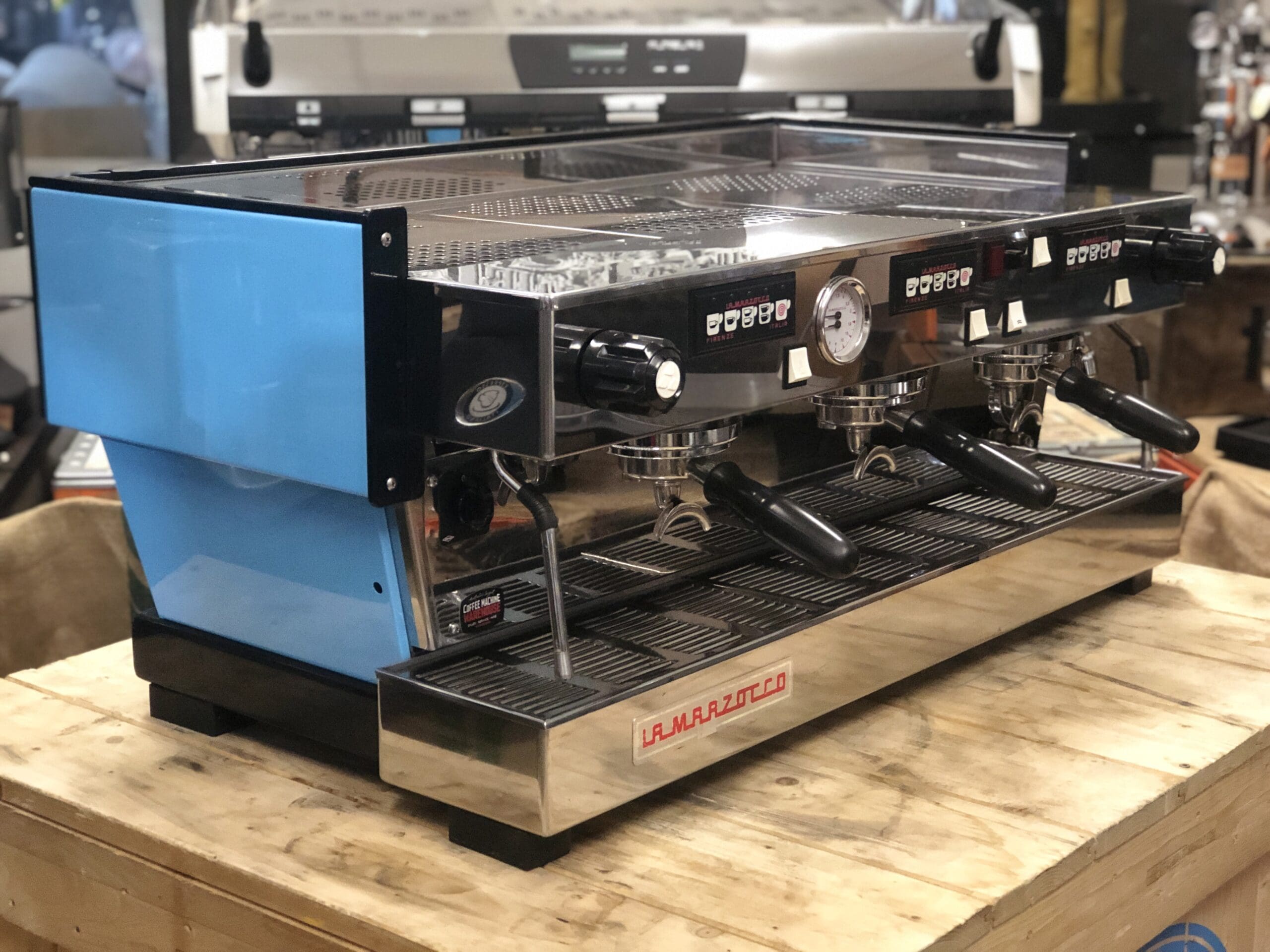La Marzocco Linea Classic Baby - 3 Group Commercial Espresso Machine - Blue