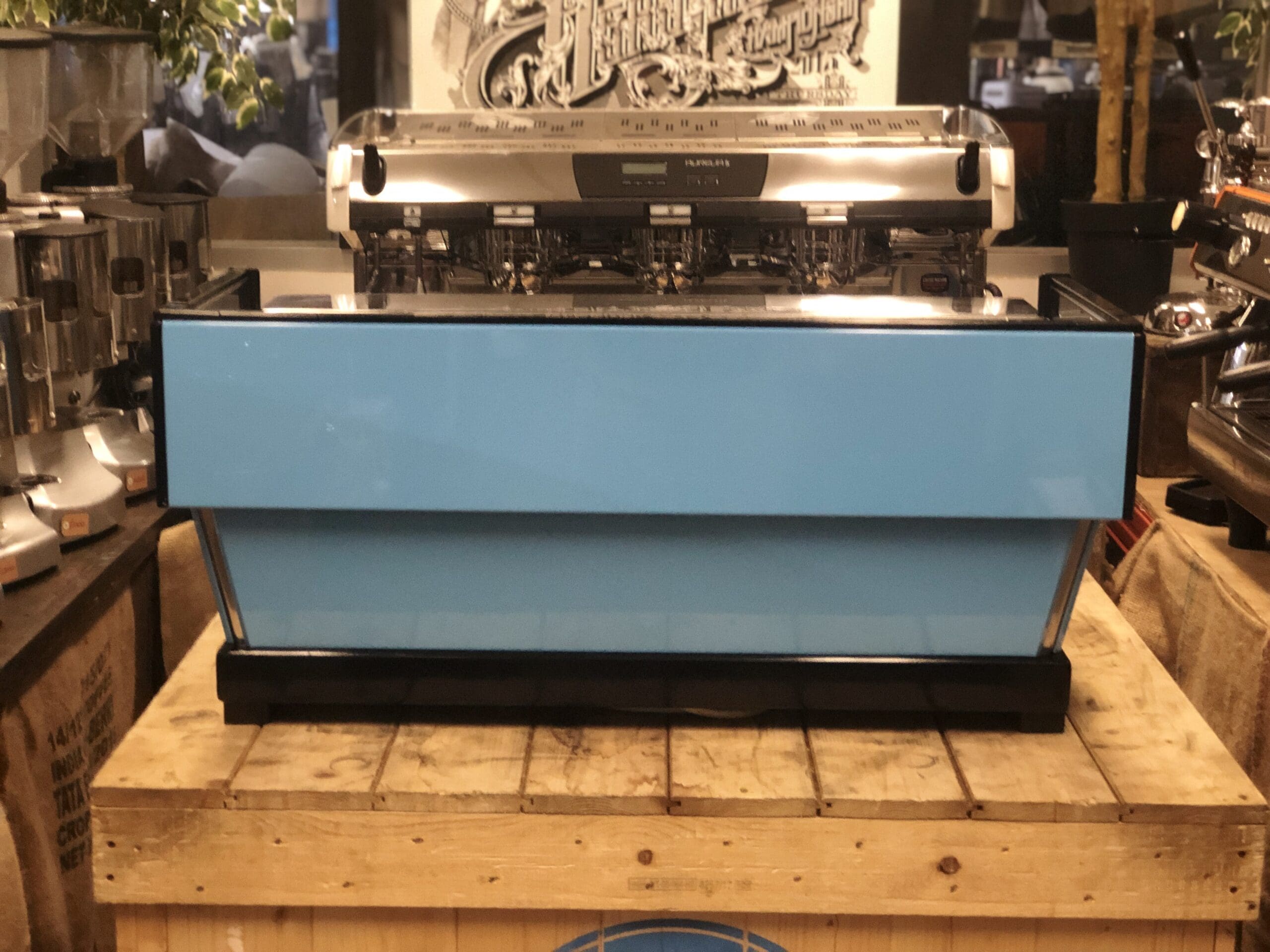 La Marzocco Linea Classic Baby - 3 Group Commercial Espresso Machine - Blue