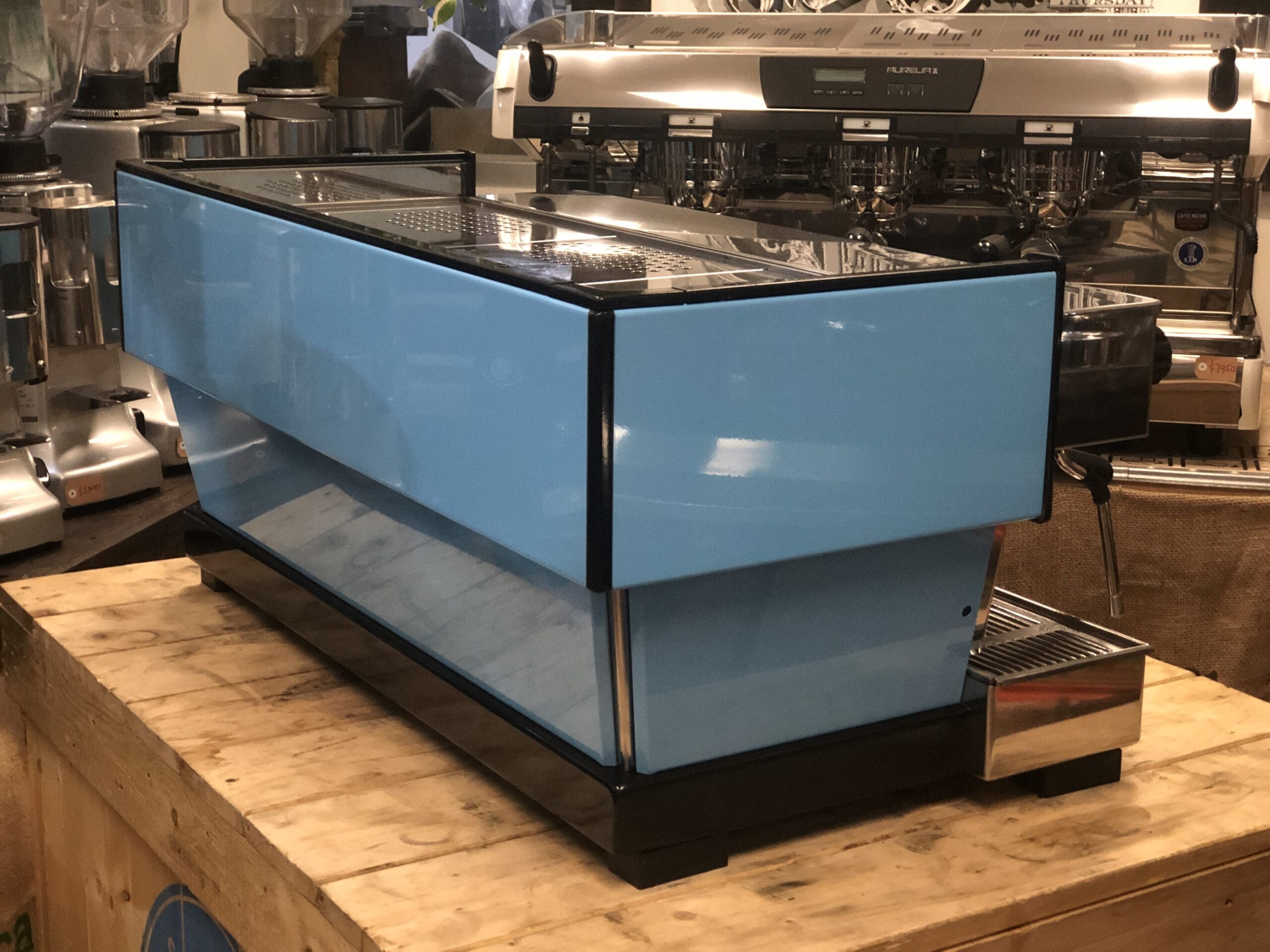 La Marzocco Linea Classic Baby - 3 Group Commercial Espresso Machine - Blue