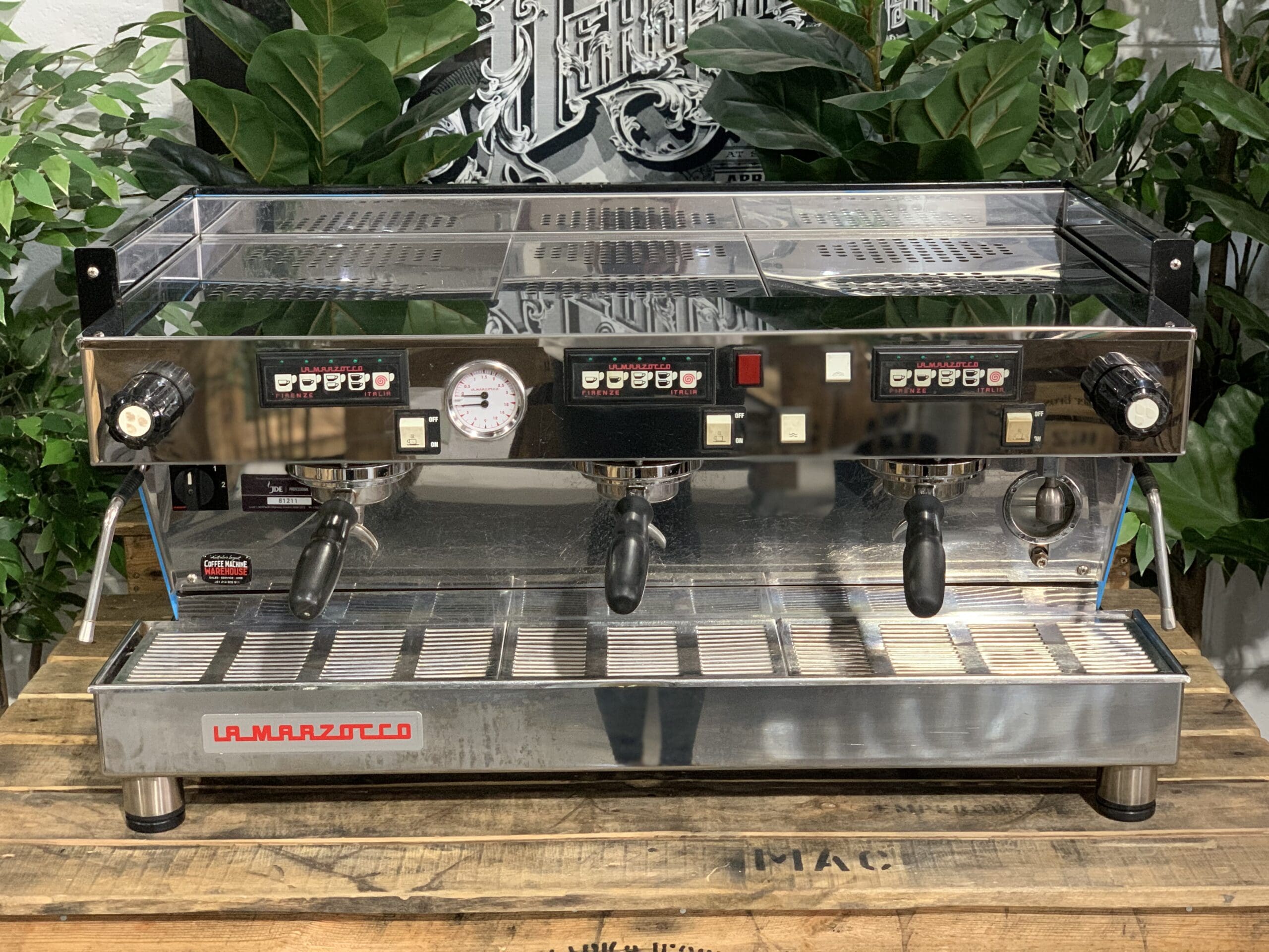 La Marzocco Linea Classic Bright - 3 Group Commercial Espresso Machine - Blue